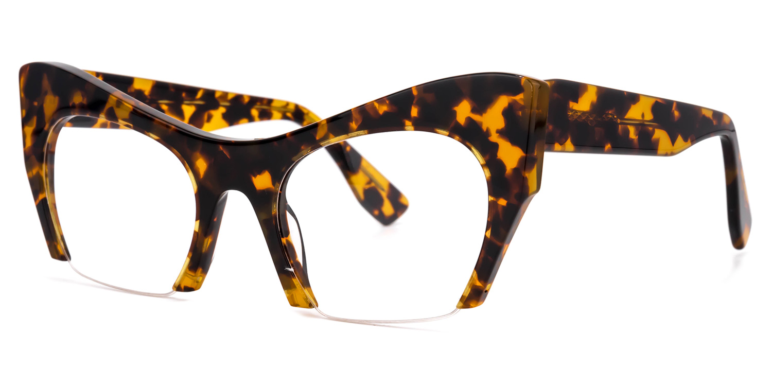 Kyle Cat Eye Yellow Tortoise Glasses | ZEELOOL Canada2