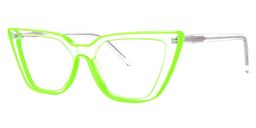 Yosef Cateye Green Glasses2
