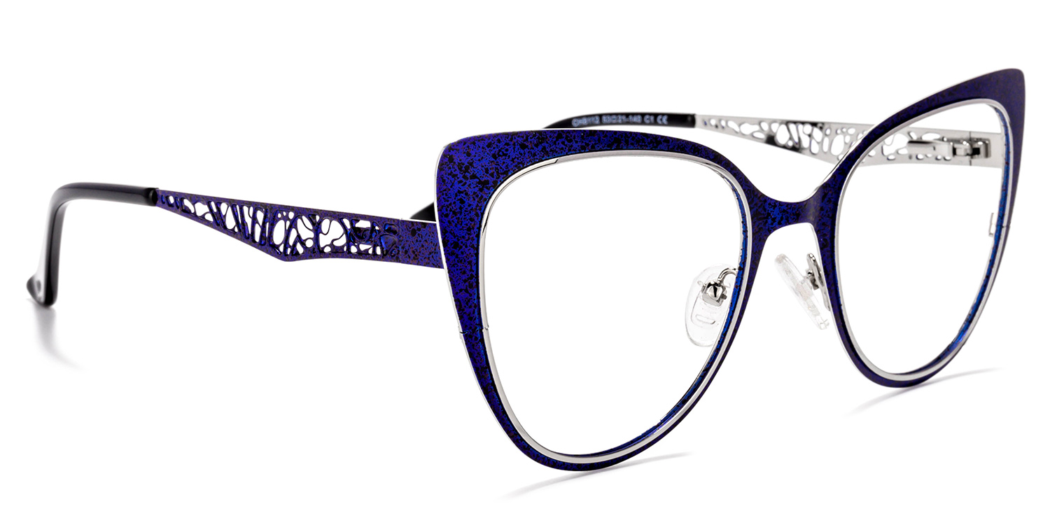 Eileen Cateye Blue Glasses2