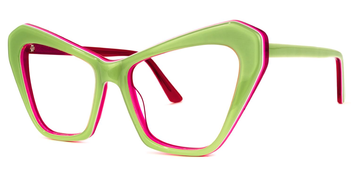 Benita Cateye Green Glasses | ZEELOOL Canada1