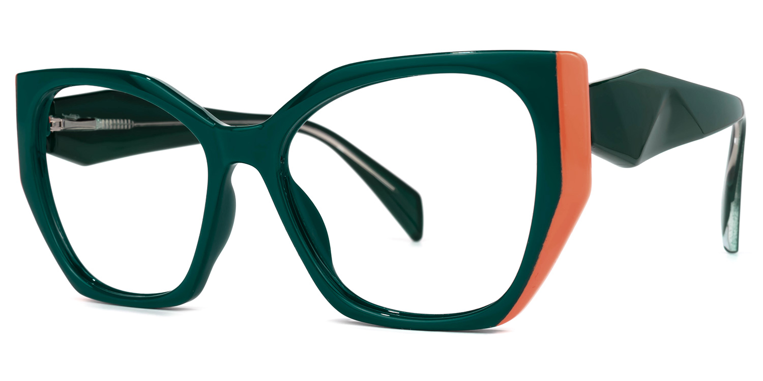 Phelts Geometric Green Glasses1