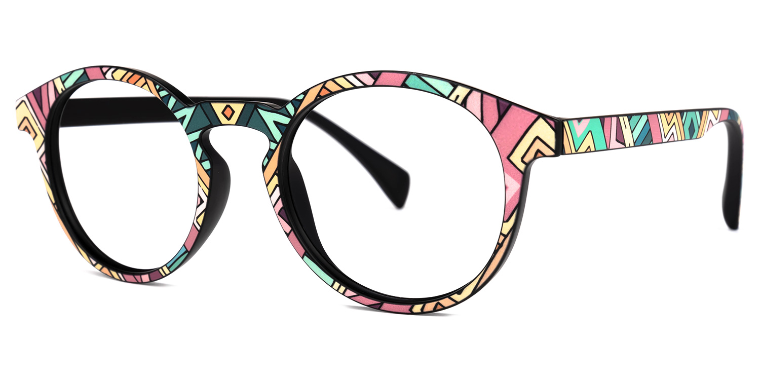 Street-Artist Round Pink-Floral Glasses | ZEELOOL Canada1
