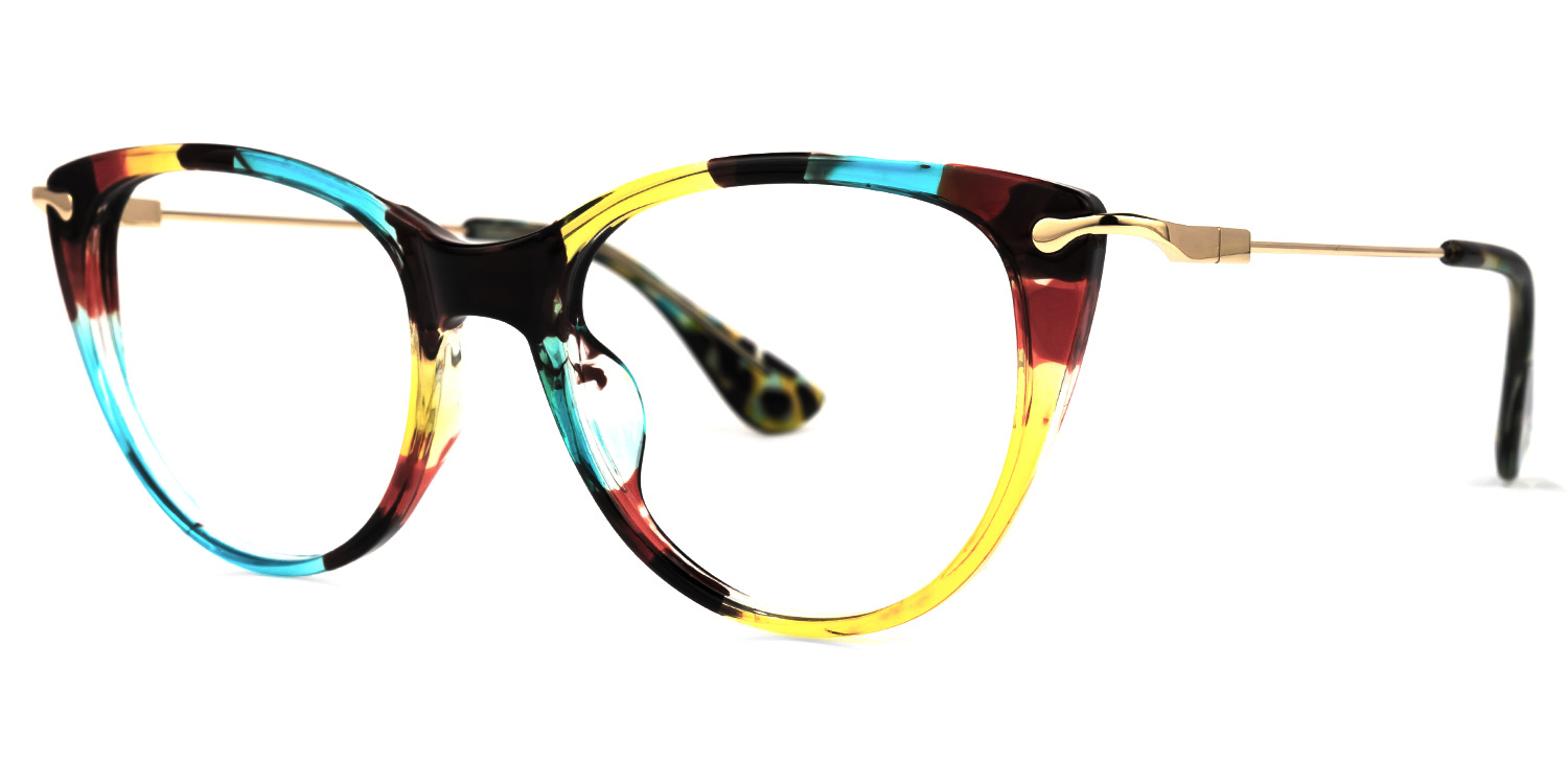 Clement Cat Eye Floral Glasses1