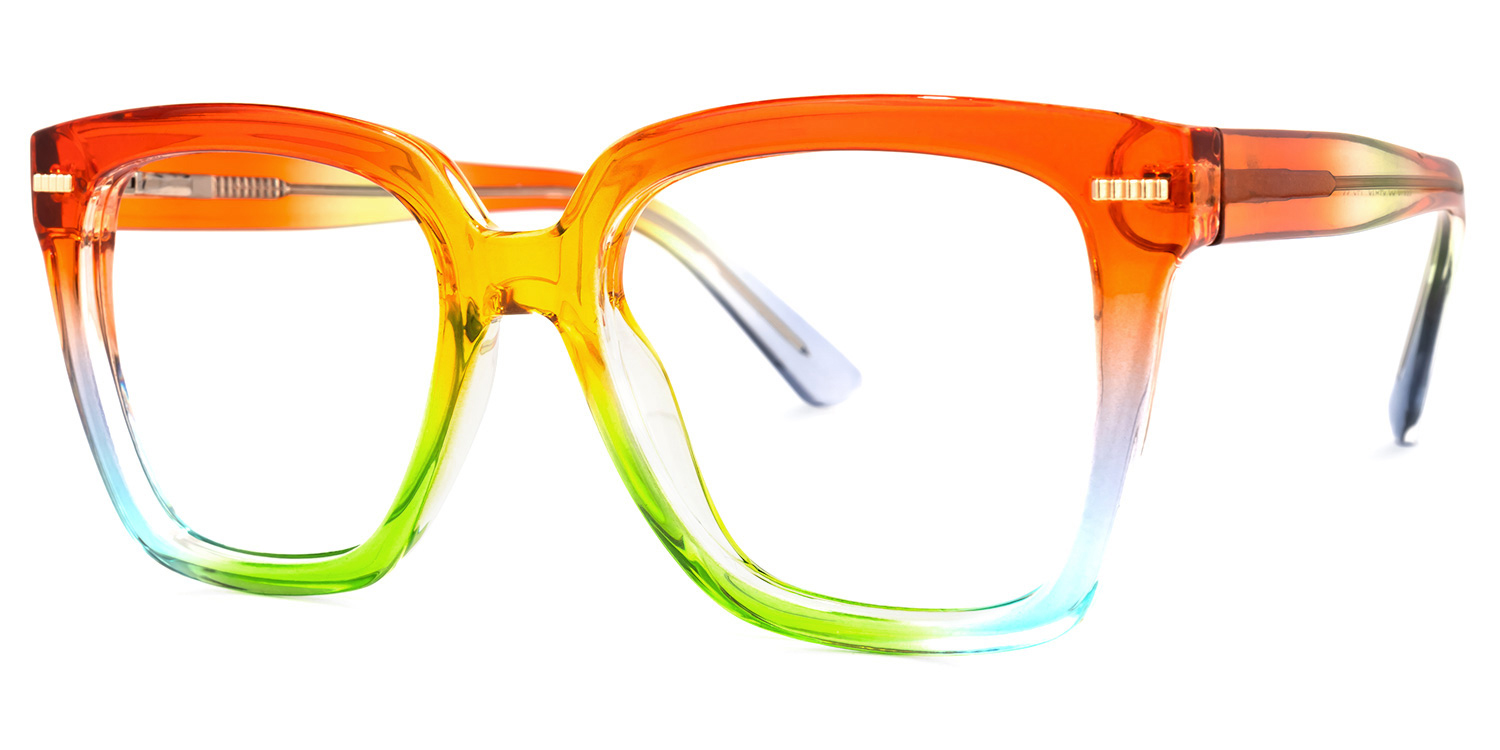 Luna Square Orange Glasses1