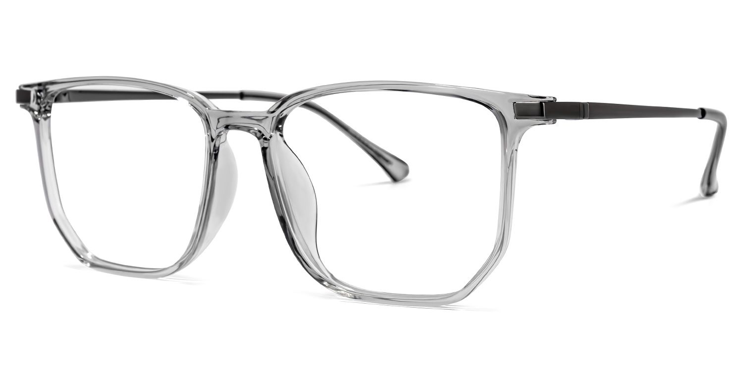 Fezell Square Gray Glasses | ZEELOOL Canada1