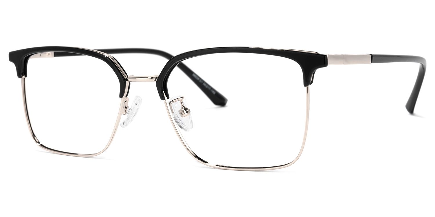 Hasan Square Black Glasses | ZEELOOL Canada1