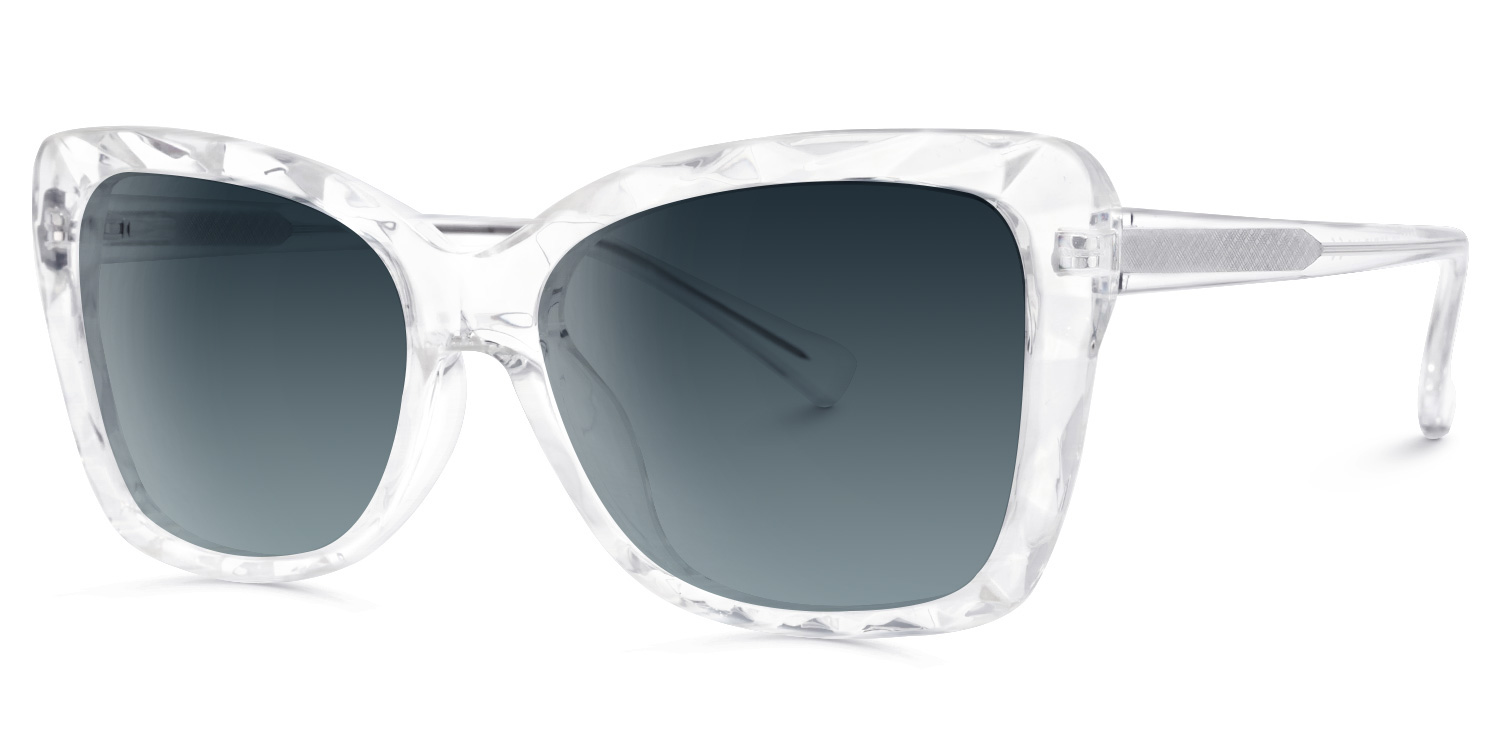 ZEELOOL Edna Cateye Crystal Sunglasses