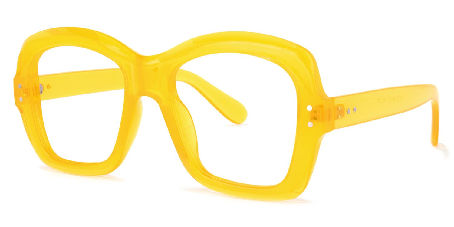 Mckenzie Square Yellow Glasses | ZEELOOL Canada1