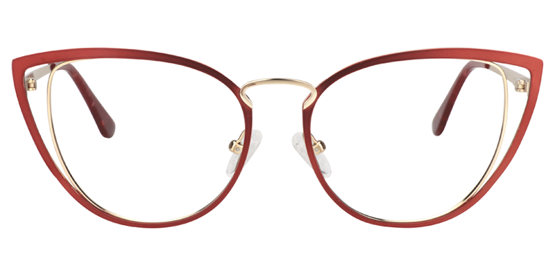 Cateye Red&Gold Glassess | ZEELOOL Canada0