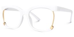 Obando Square White Glasses1