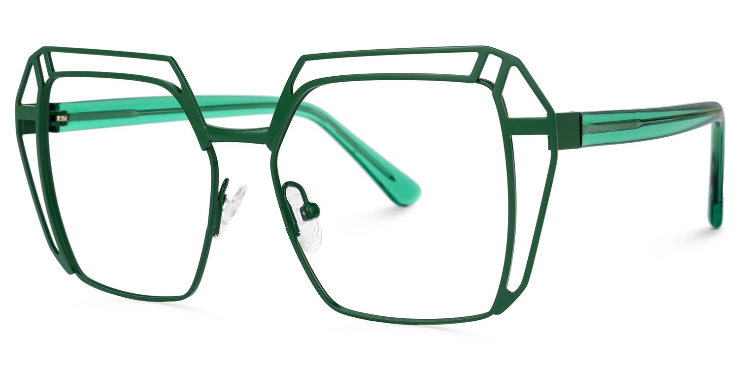 Murray Geometric Green Glasses | ZEELOOL Canada1