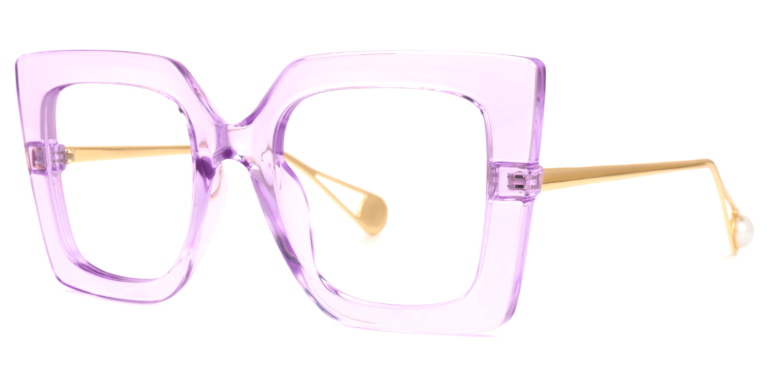 Qatar Square Light-Purple Glasses1