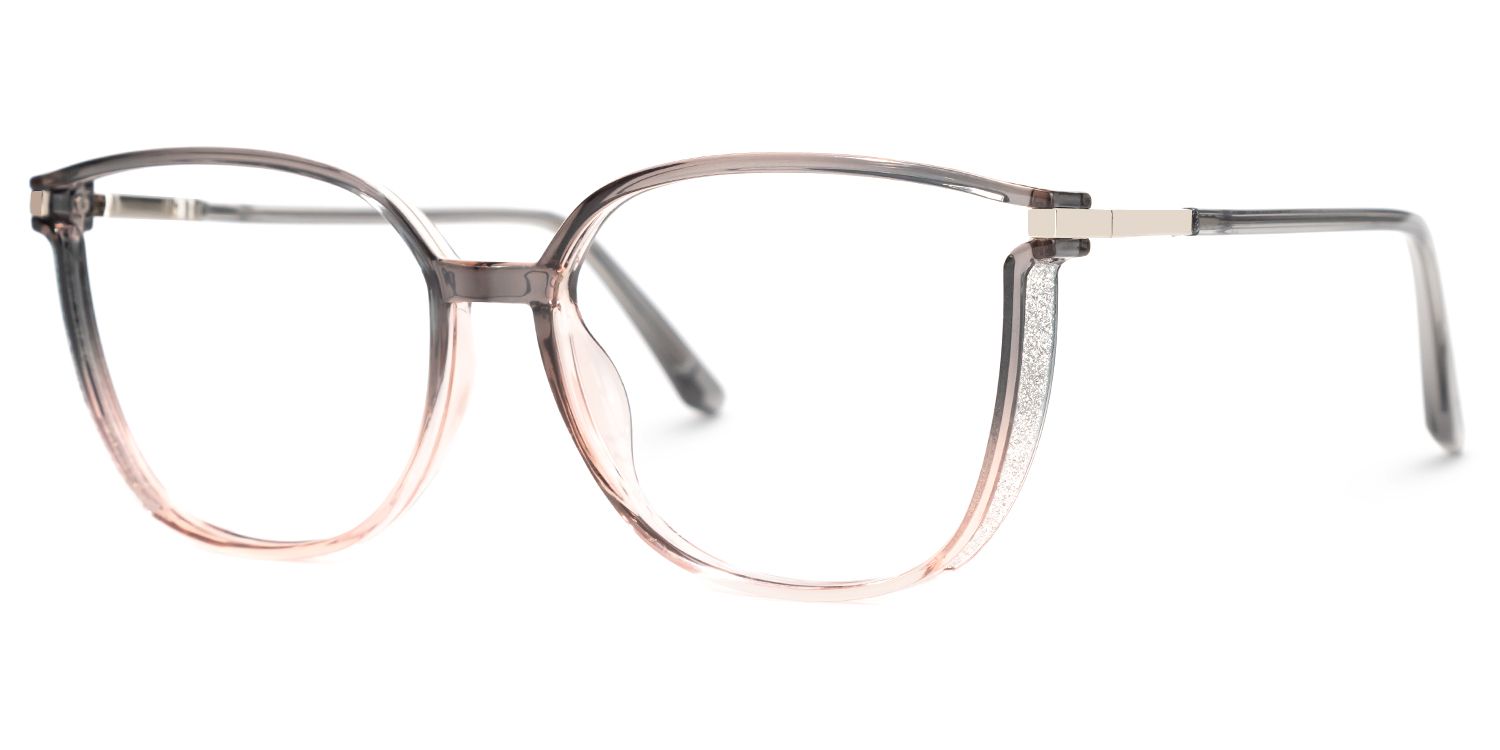 Rodz Square Gray-Pink Eyeglasses and Glasses Frames1