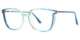Rodz Square Blue-Green Glasses1