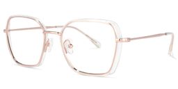 Natalee Rose-Gold Square Glasses1