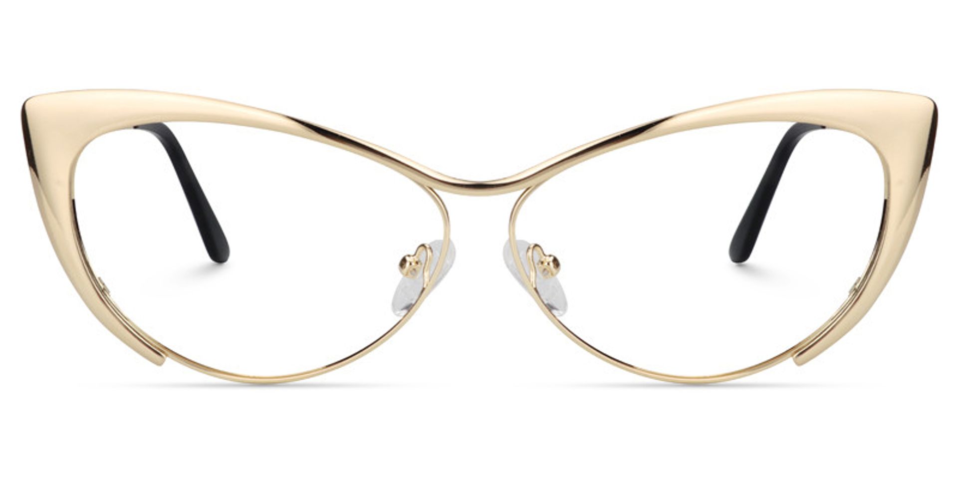 Ellen Cateye Gold Metal Frame Glasses for Women1