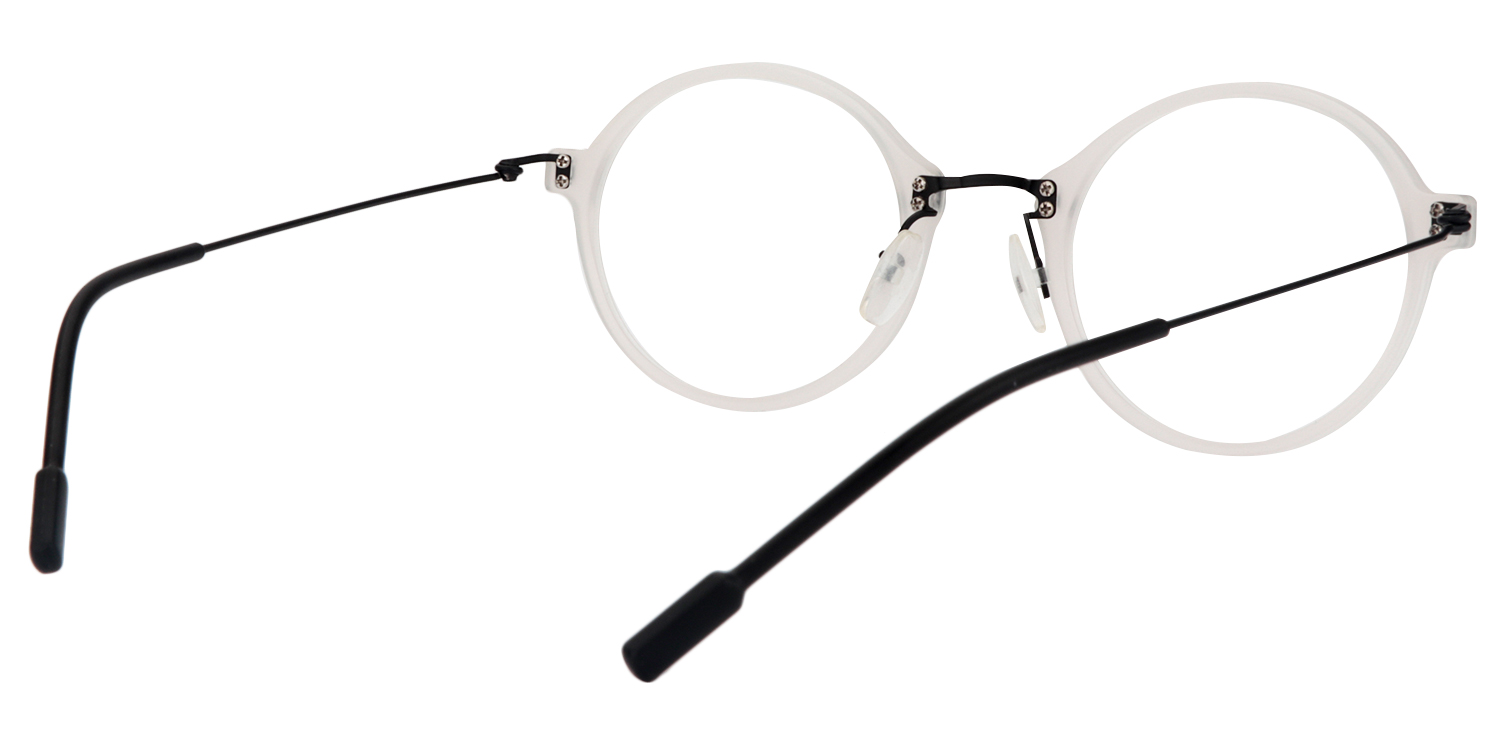 Olga Round White Glasses5