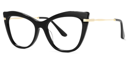 Indira Cat Eye Black Glasses1