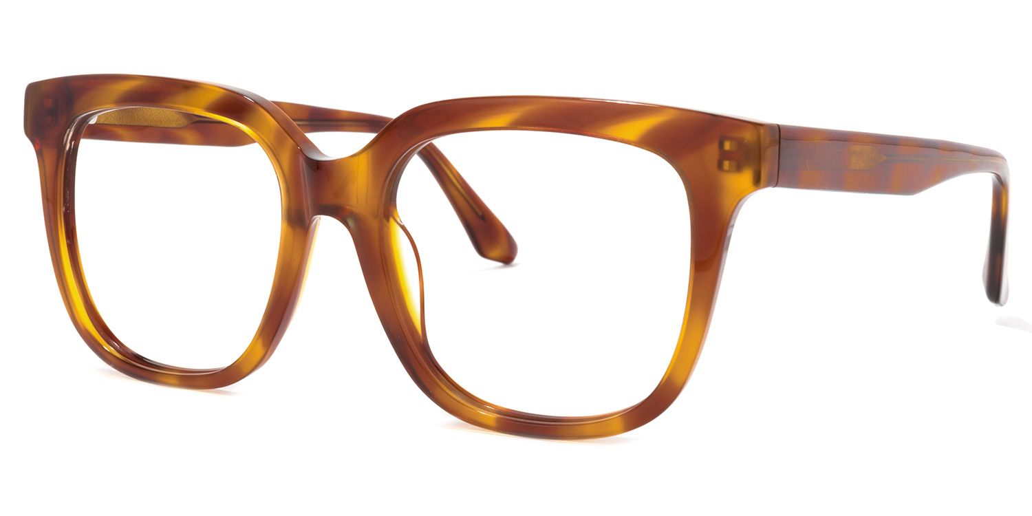 Quiana Square Yellow-Tortoise Glasses | ZEELOOL Canada1