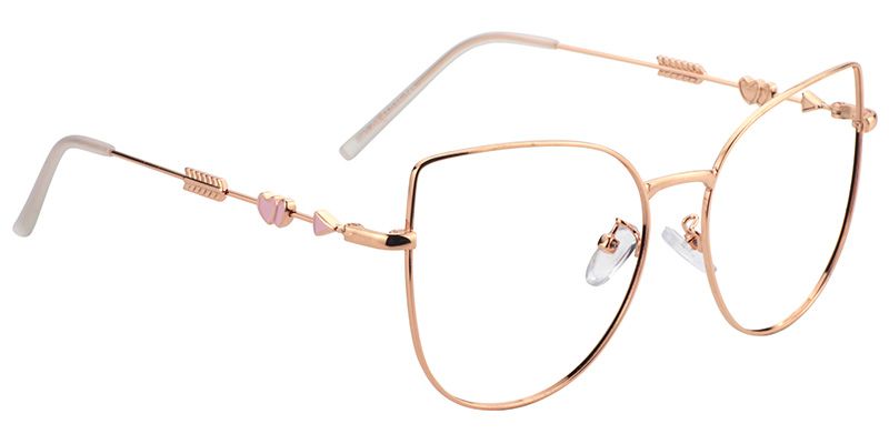 Alvina Cat Eye Gold Glasses | ZEELOOL Canada4