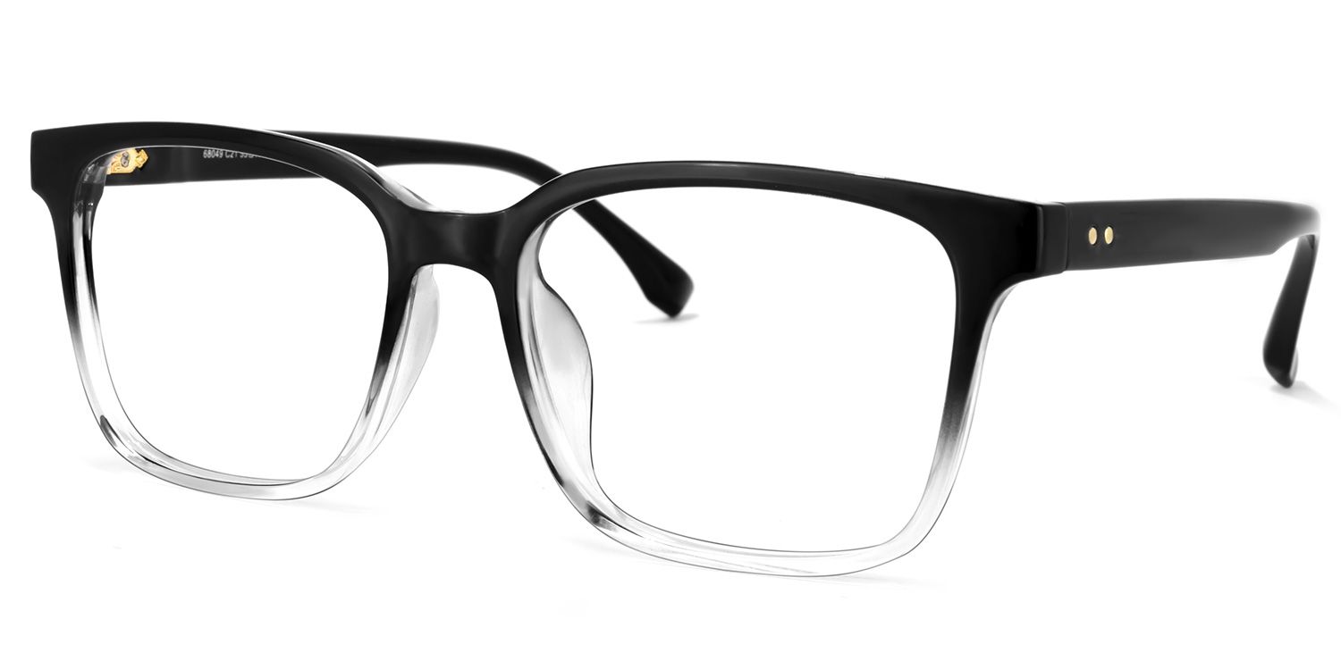 Roman Rectangle Black Glasses | ZEELOOL Canada1