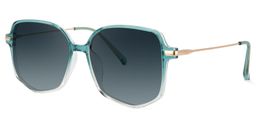 Payton Green Geometric Sunglasses1