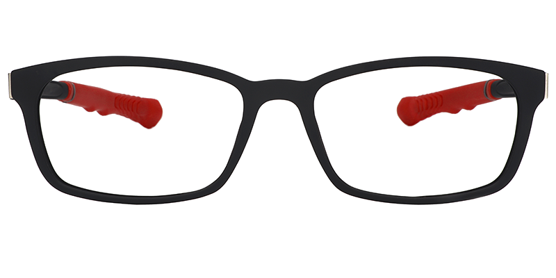 Lacy Rectangle Black Red Sports Glasses | ZEELOOL Canada0