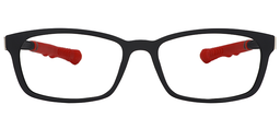 Lacy Rectangle Black Red Sports Glasses0