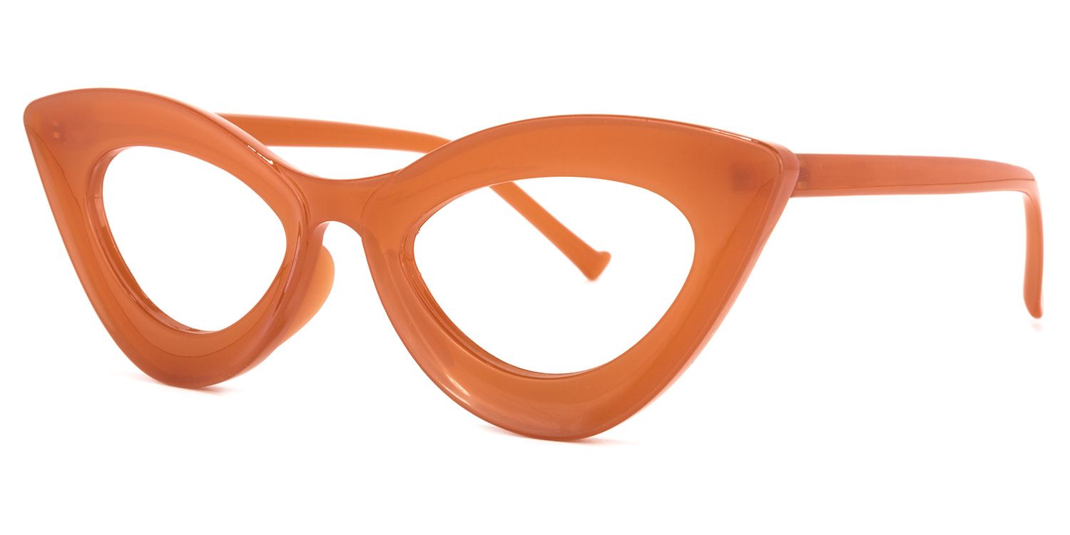 Quennell Cateye Burnt Orange Glasses | ZEELOOL Canada1