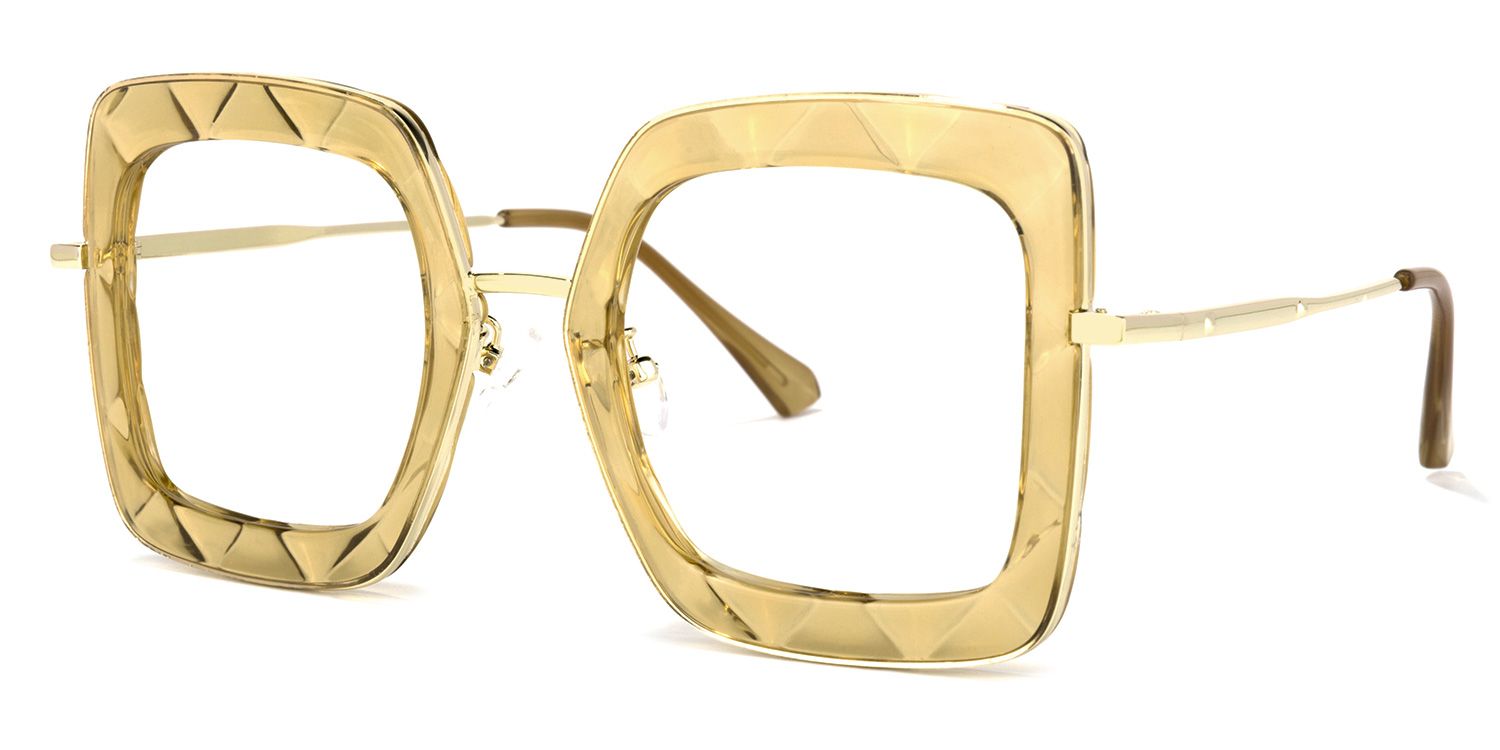 Tucker Square Yellow Glasses | ZEELOOL Canada1