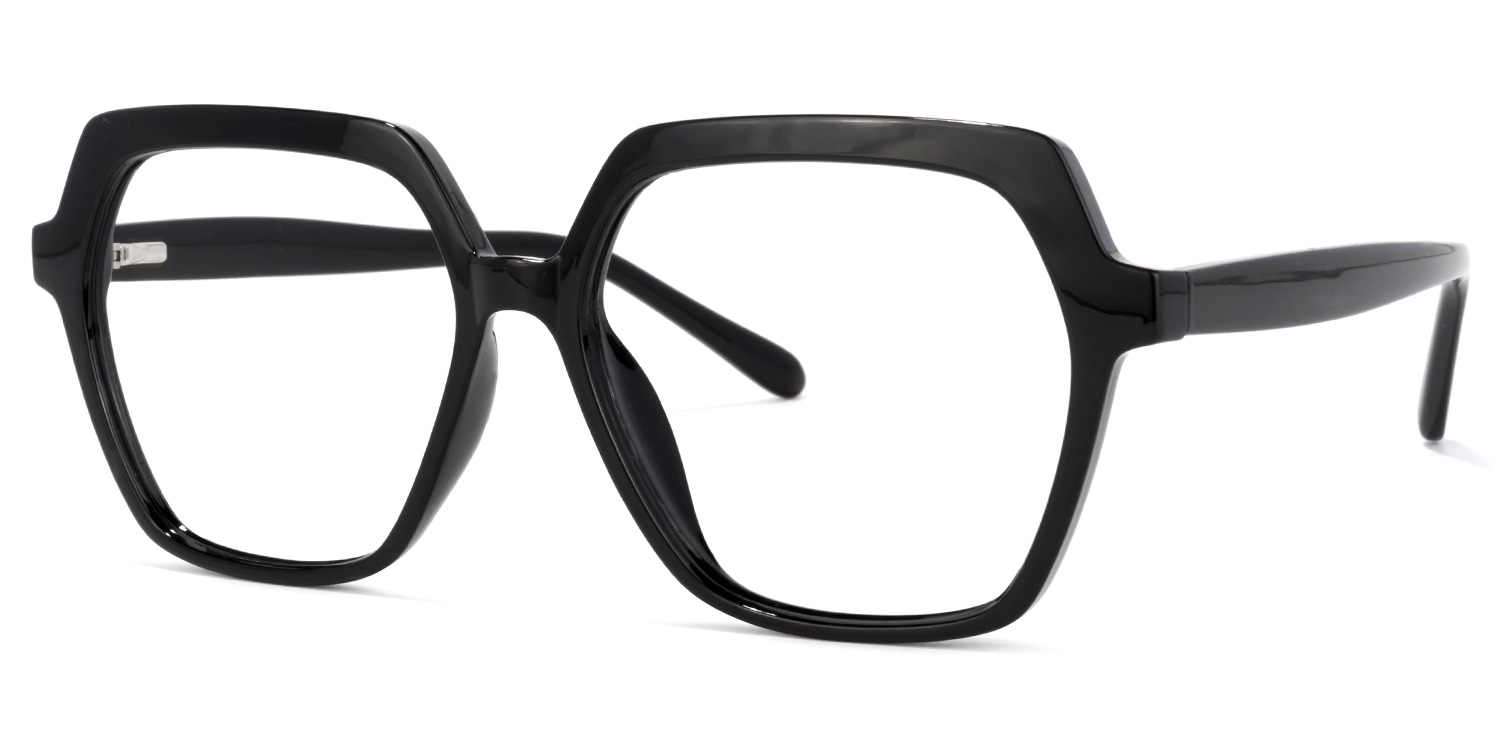 Norah Geometric Black Glasses | ZEELOOL Canada1