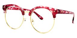 Tatiana Browline Red-Floral Glasses1