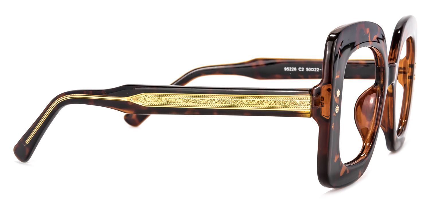 Eloise Square Tortoise Glasses | ZEELOOL Canada3