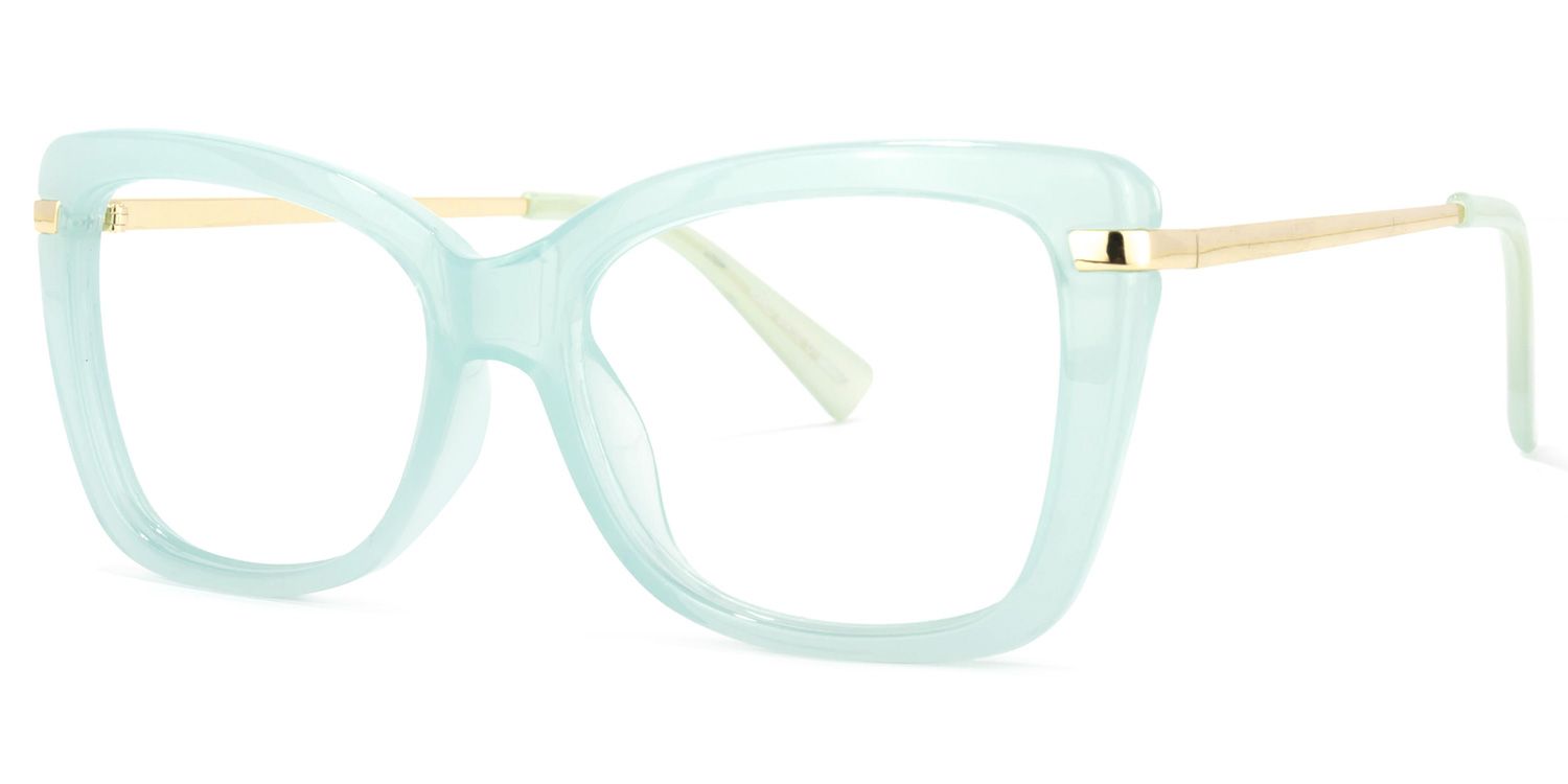 Yulia Cateye Green Glasses | ZEELOOL Canada1