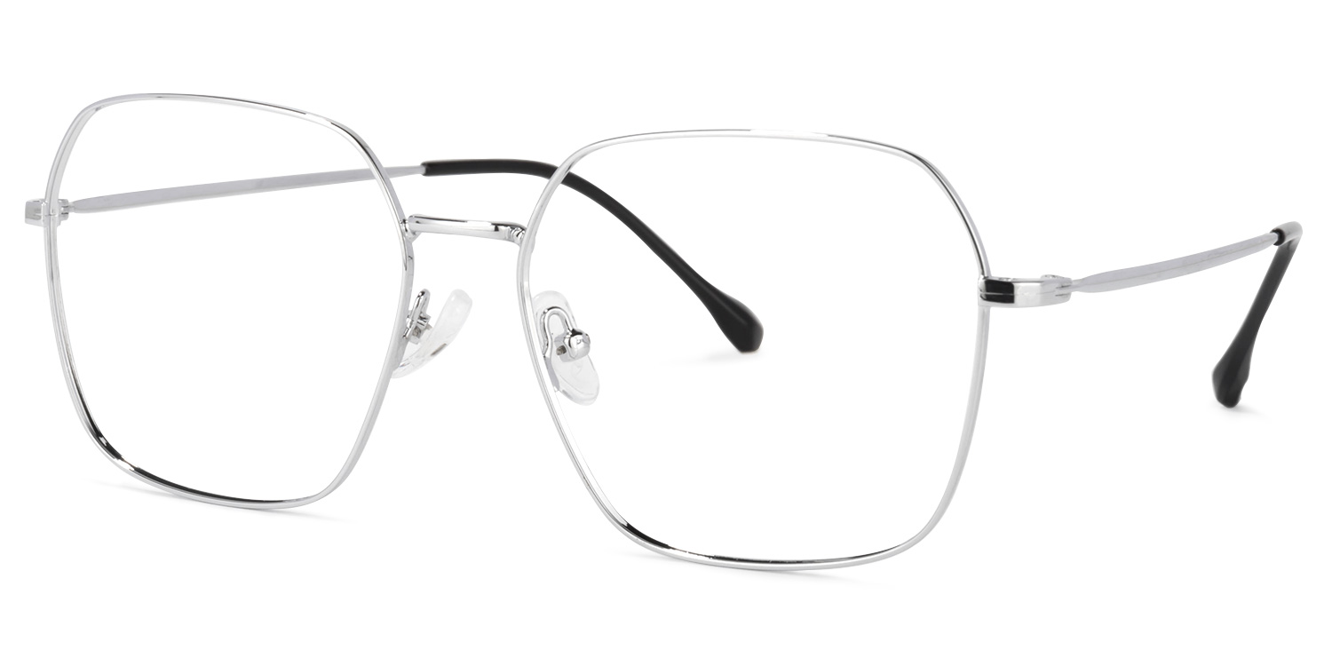 Zander Square Silver Glasses | ZEELOOL Canada1