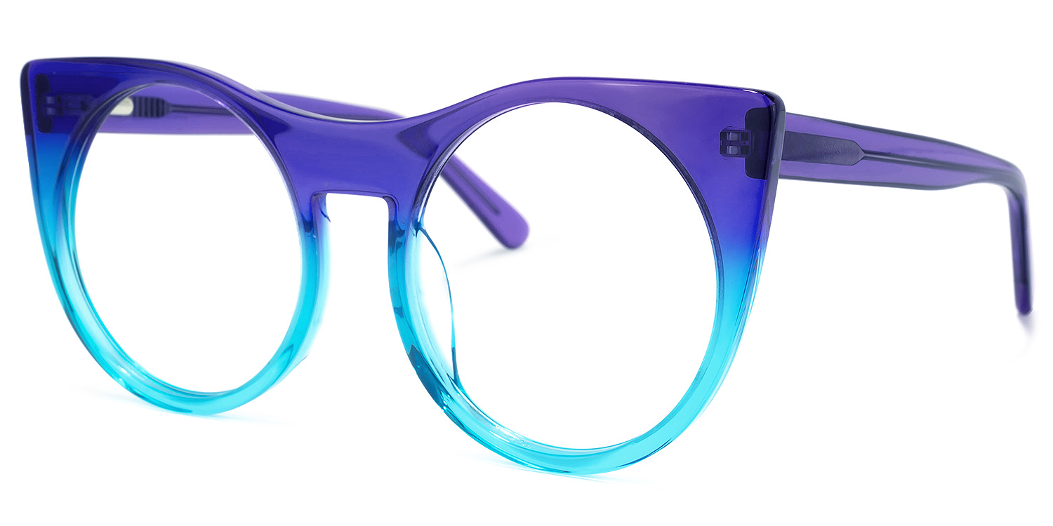 Zora Cateye Blue Glasses | ZEELOOL Canada1
