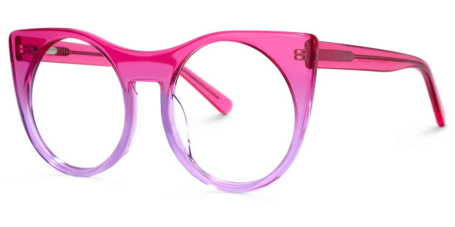 Zora Cateye Pink-Purple Glasses1