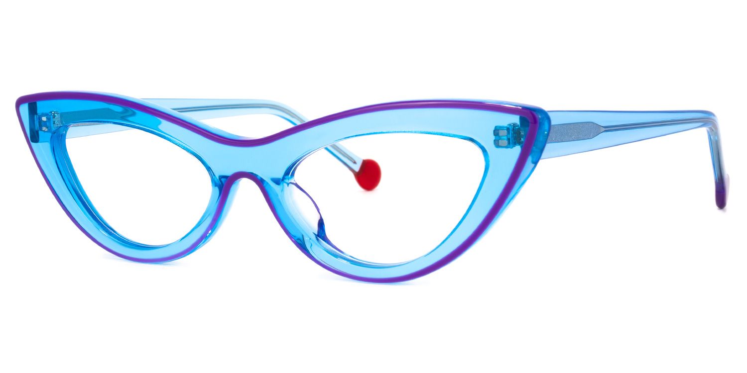 Yuki Cateye Blue Glasses | ZEELOOL Canada1