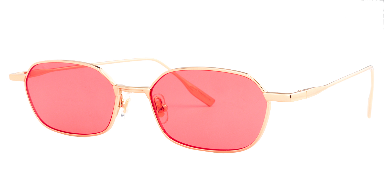 Rectangle Gold Sunglasses | ZEELOOL Canada2