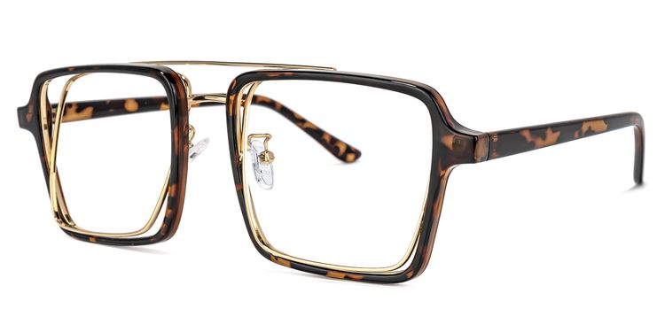 Nellie Aviator Tortoise-Gold Glasses