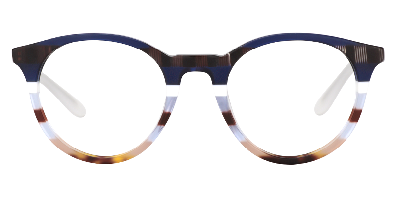 Round Dark Blue Glasses | ZEELOOL Canada0
