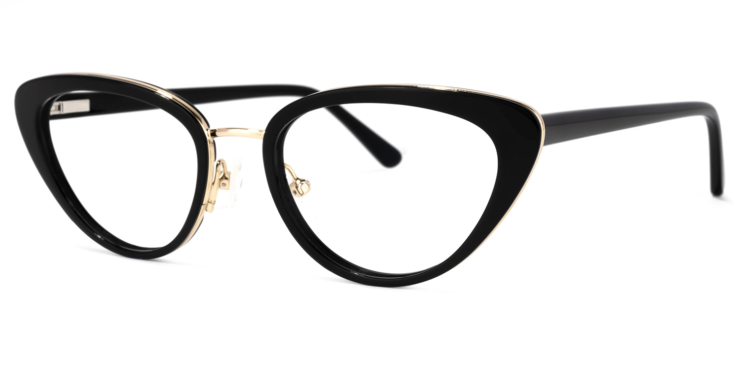 Cosme Cateye Black Glasses1