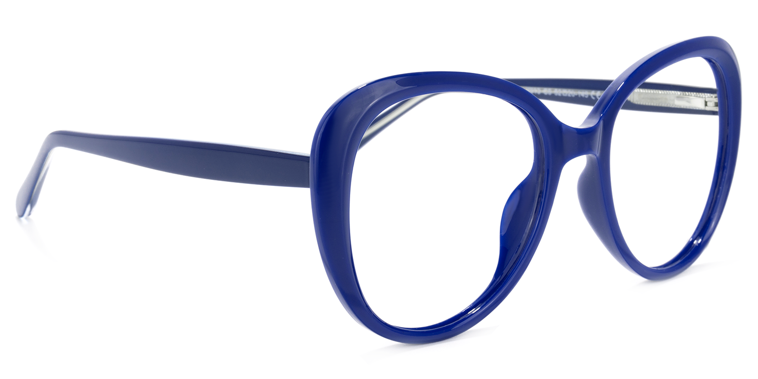 Elena Round Blue Glasses | ZEELOOL Canada1