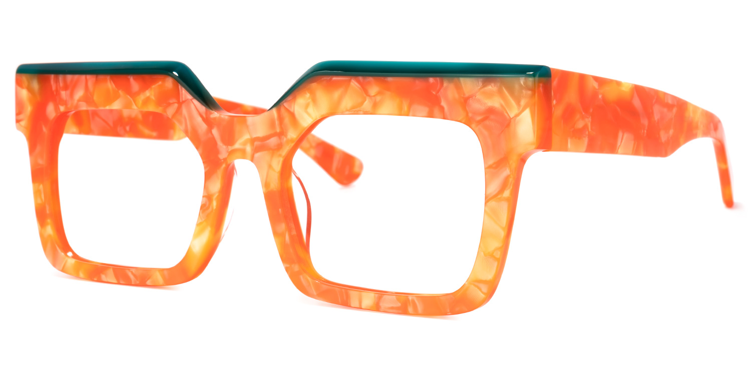 Rosado Rectangle Orange Glasses | ZEELOOL Canada1