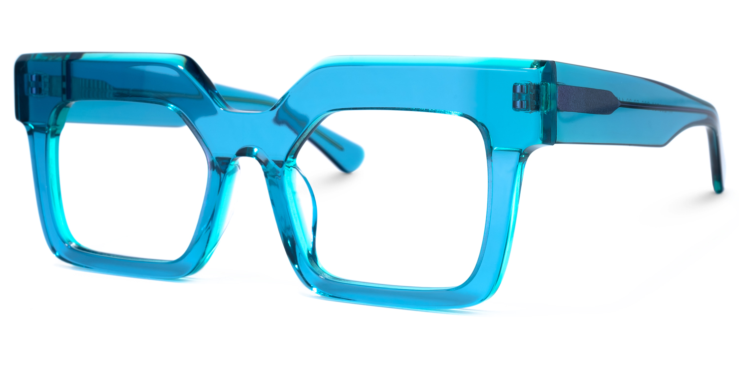 Rosado Rectangle Blue Glasses1