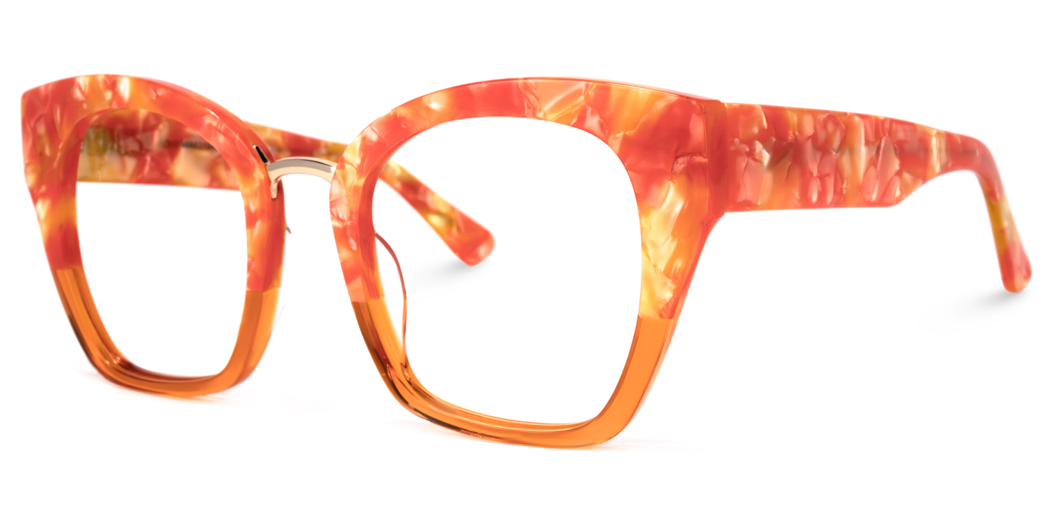 Denis Cat Eye Orange Glasses | ZEELOOL Canada1