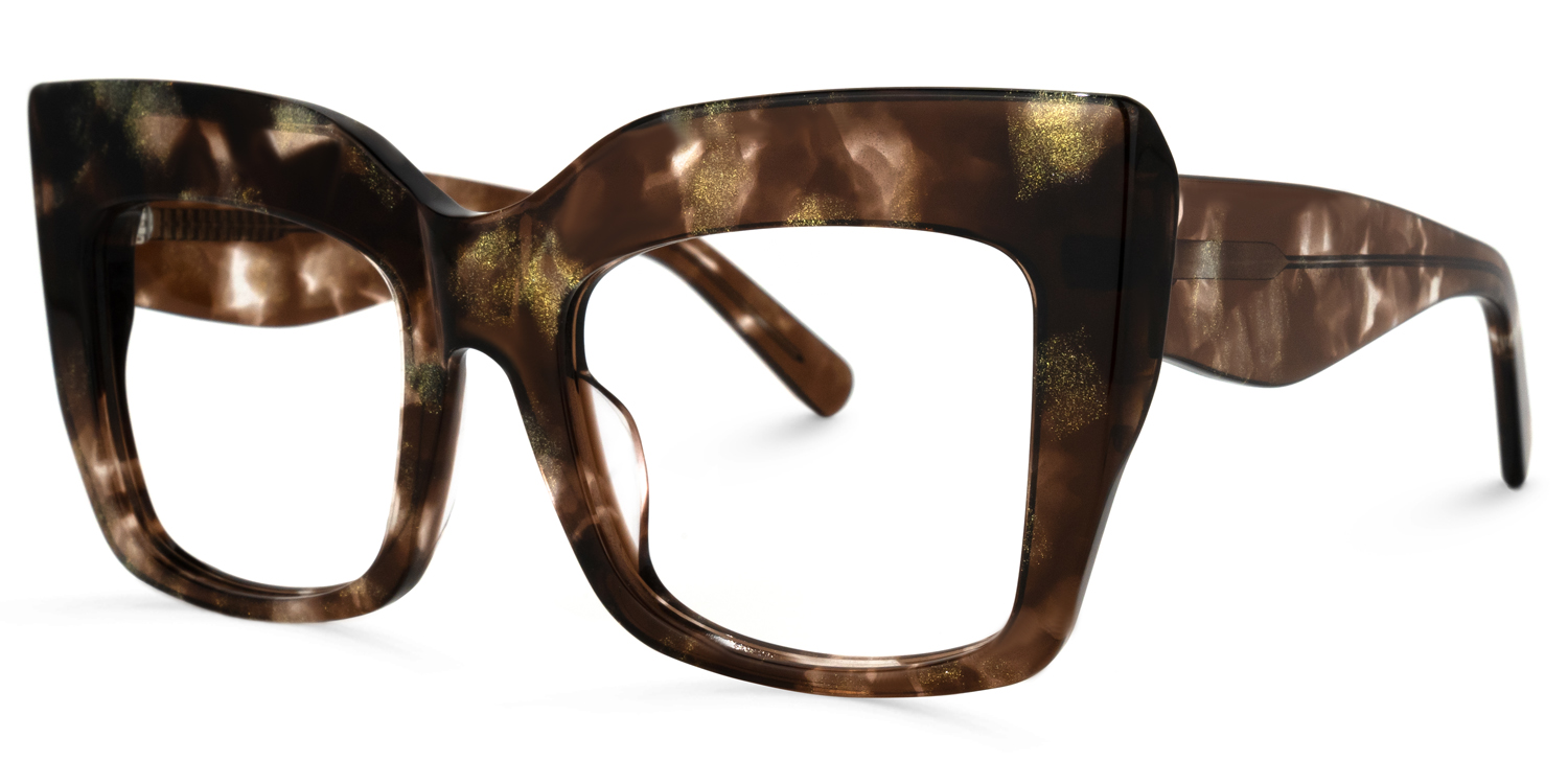 Charmaine Cat Eye Brown Glasses | ZEELOOL Canada1