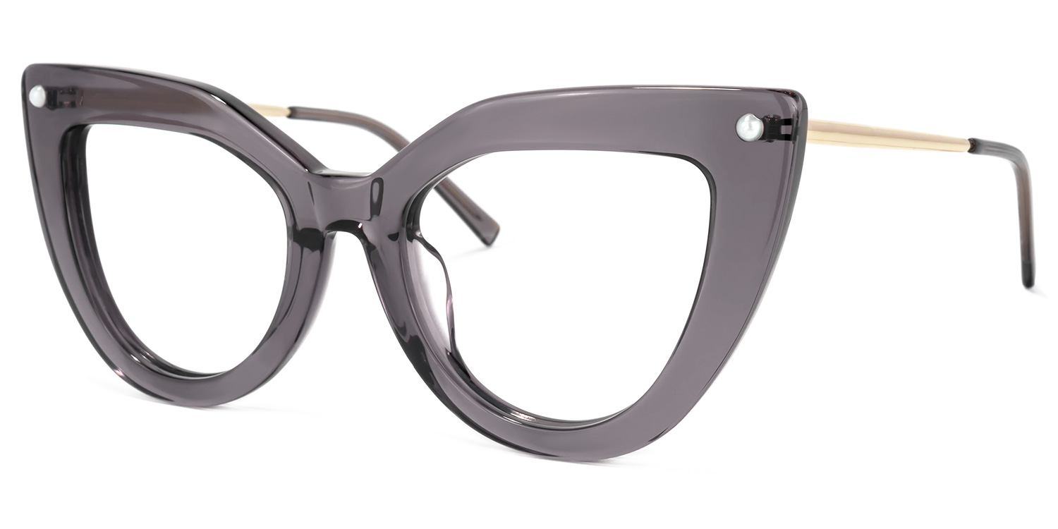 Garbo Cateye Gray Glasses | ZEELOOL Canada1