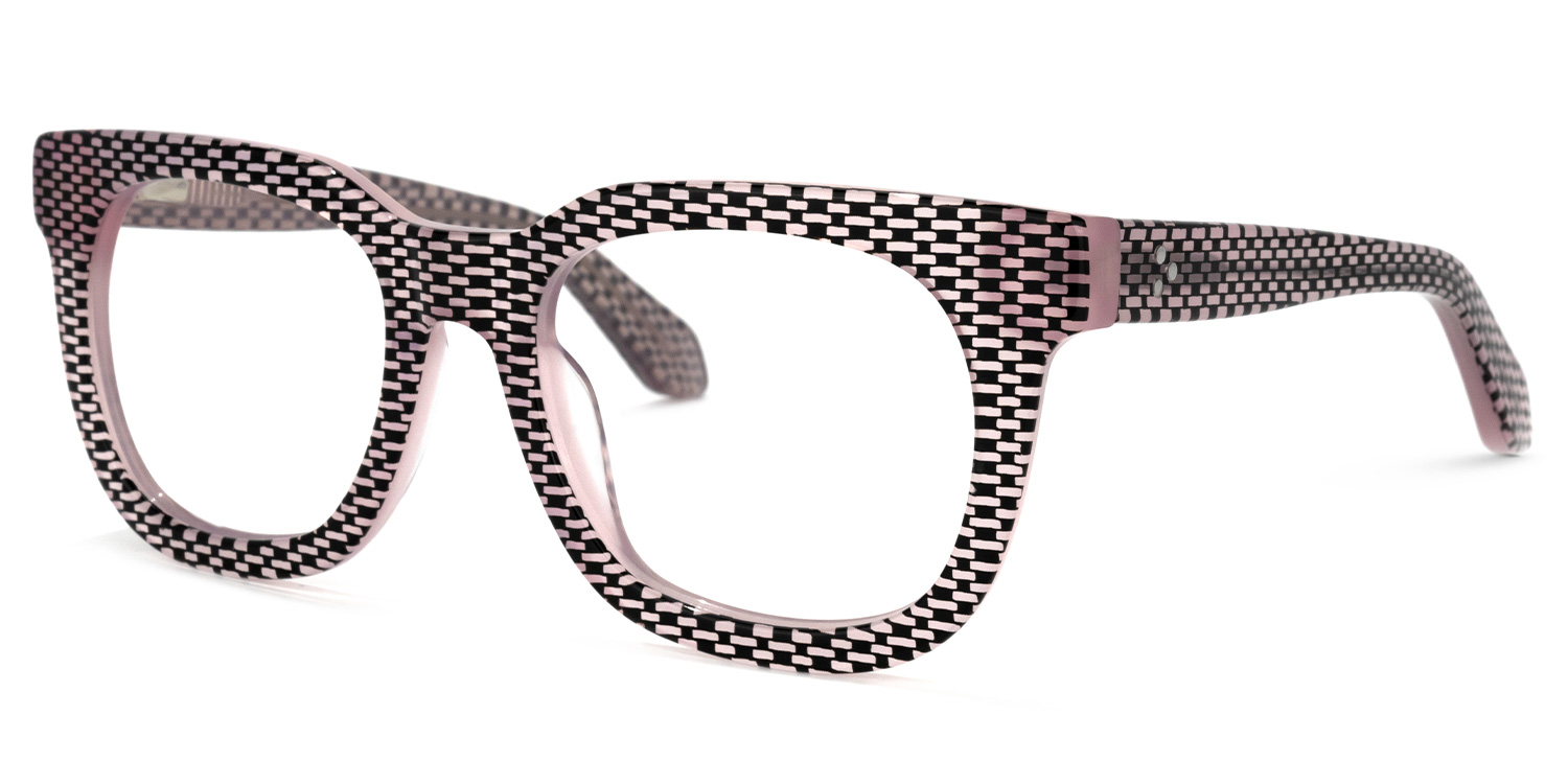 Crunch Square Black-Pink Glasses | ZEELOOL Canada1