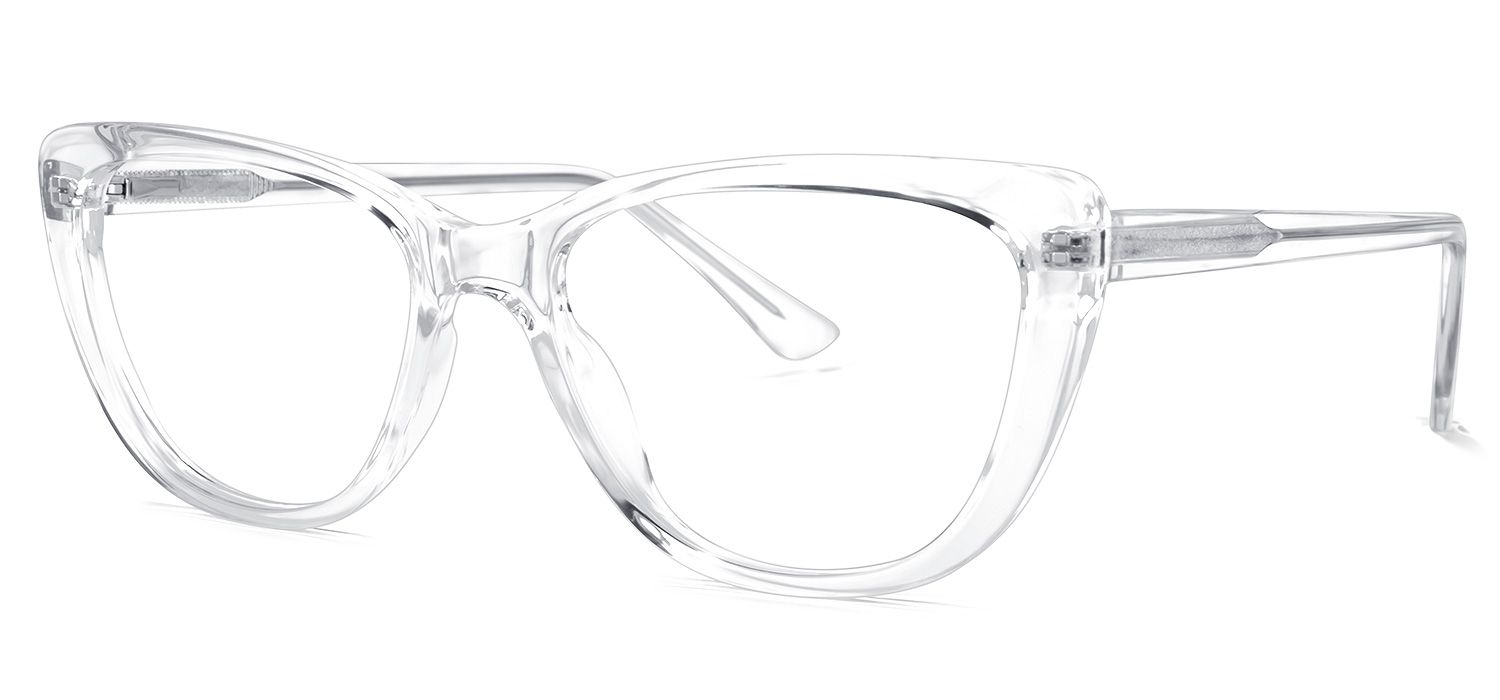 Qamar Cateye Clear Glasses | ZEELOOL Canada1
